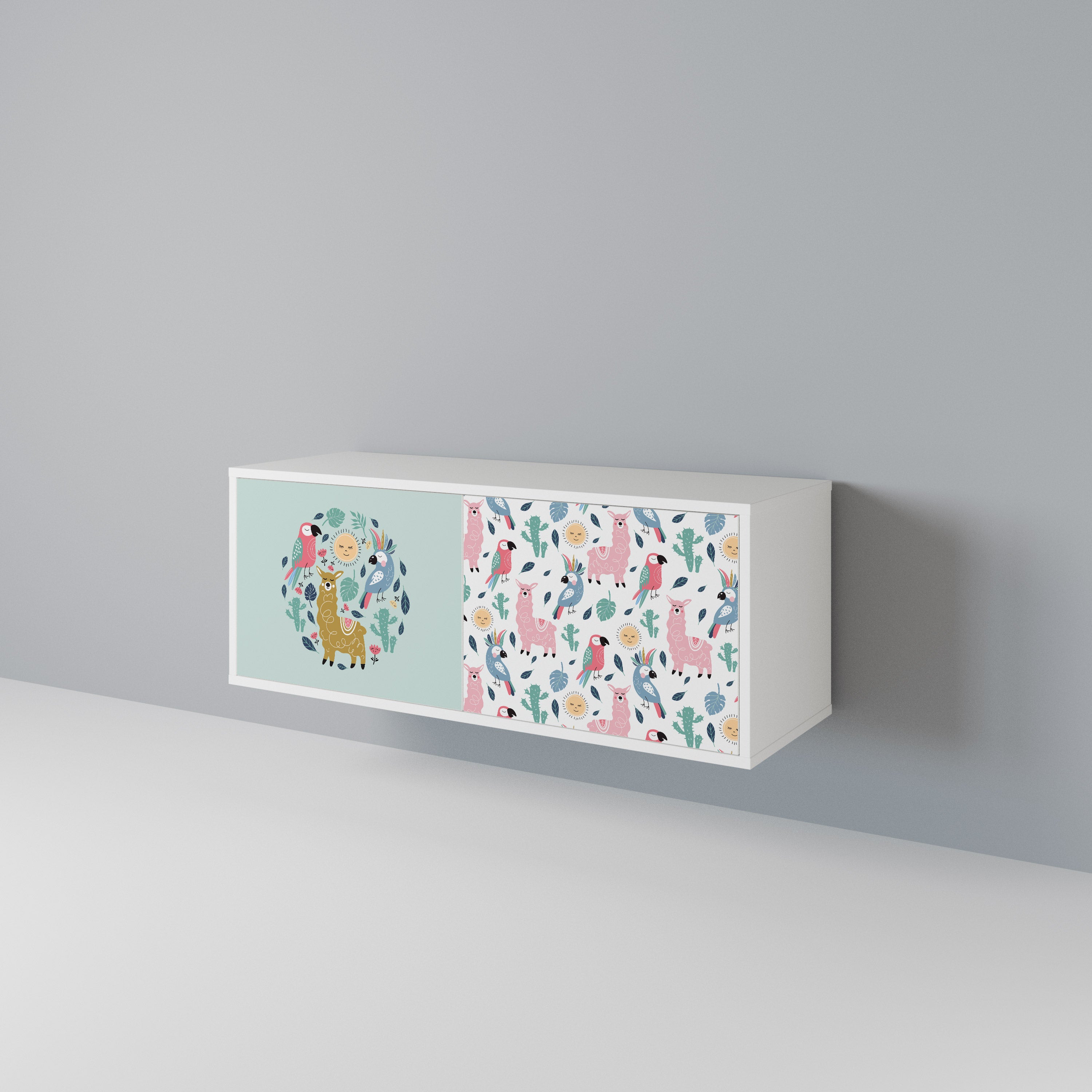 COLORFUL ALPACAS Compact 2-Door TV Cabinet
