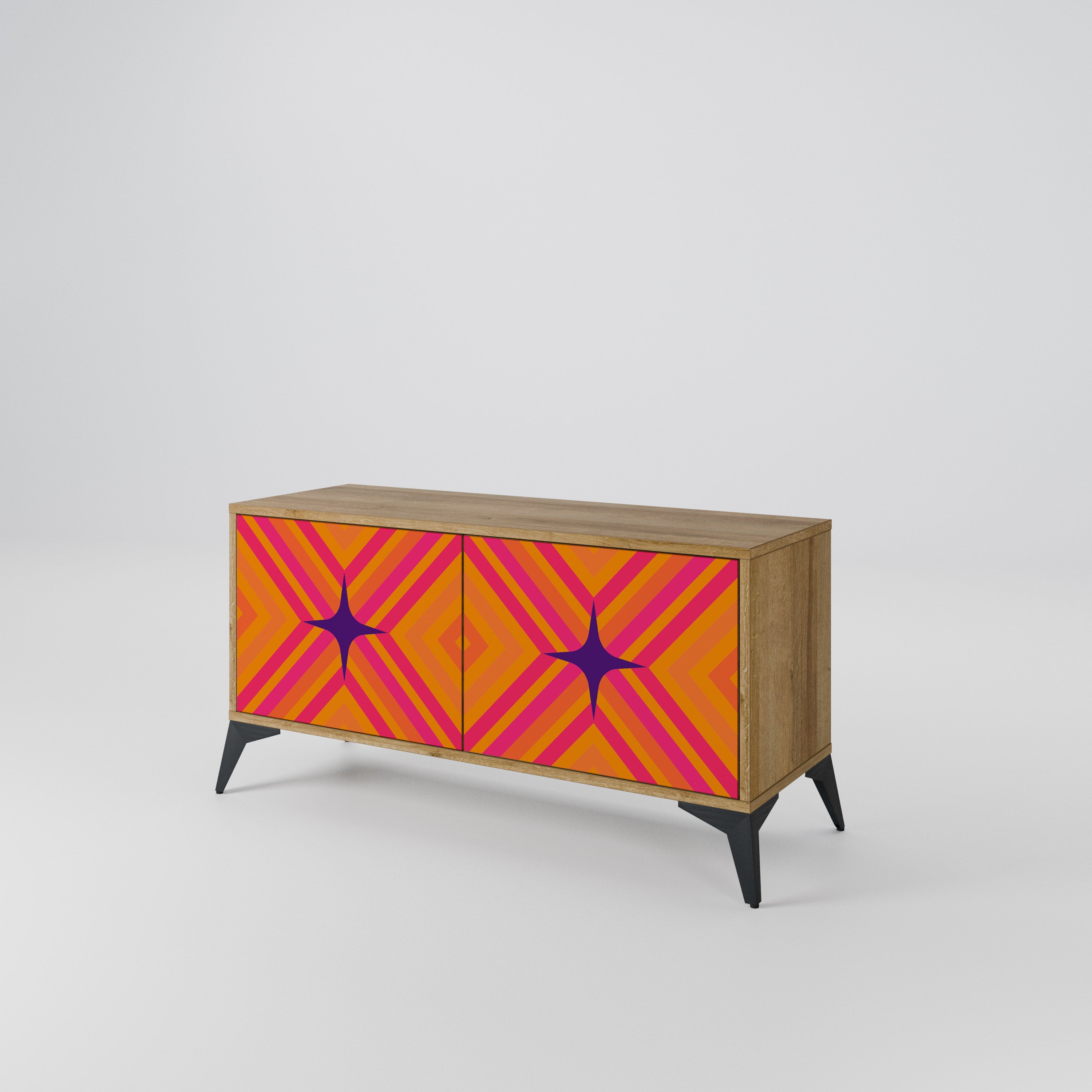 GEOMETRIC BRILLIANCE Compact 2-Door TV Cabinet