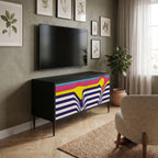 COLORFUL DIVERSION Compact 2-Door TV Cabinet