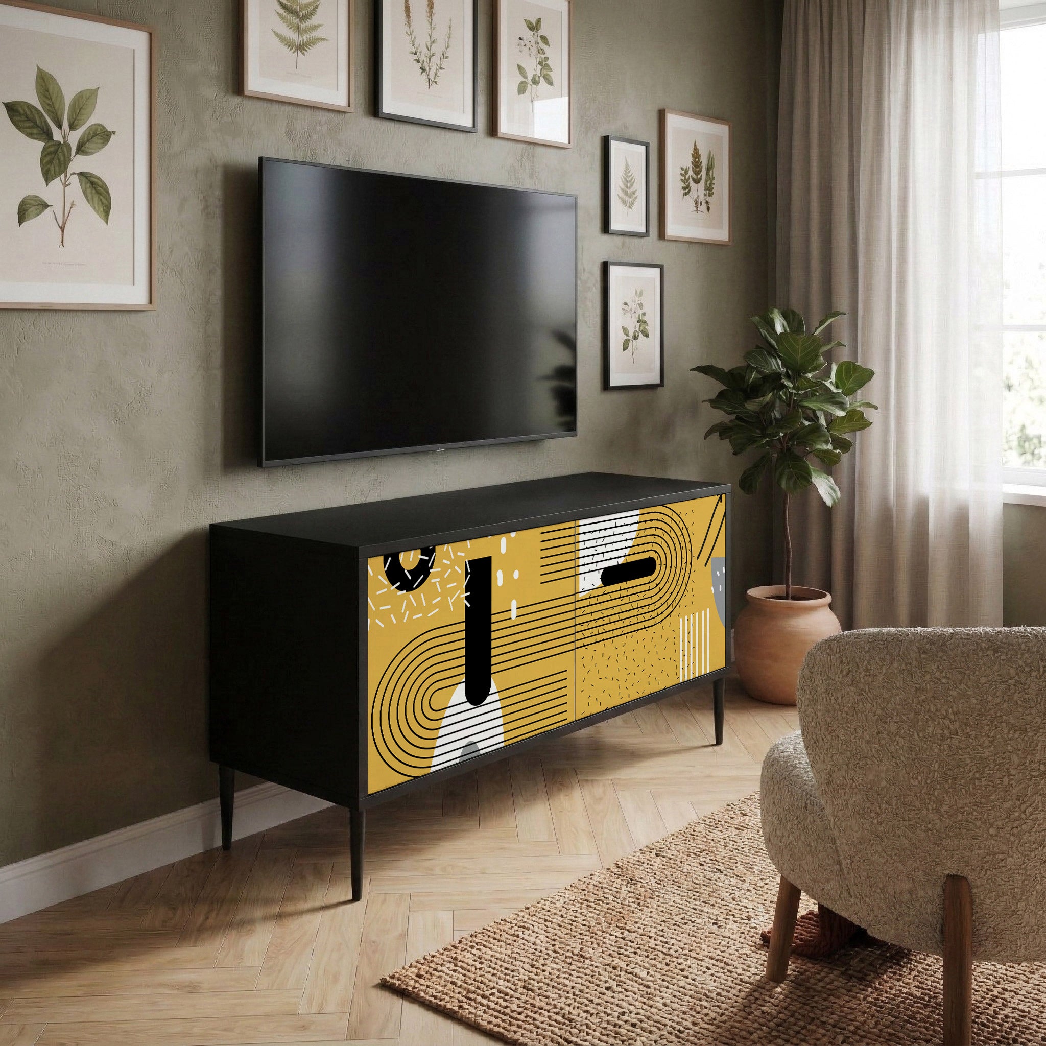 SHAPESHIFT SYMPHONY Compact 2-Door TV Cabinet