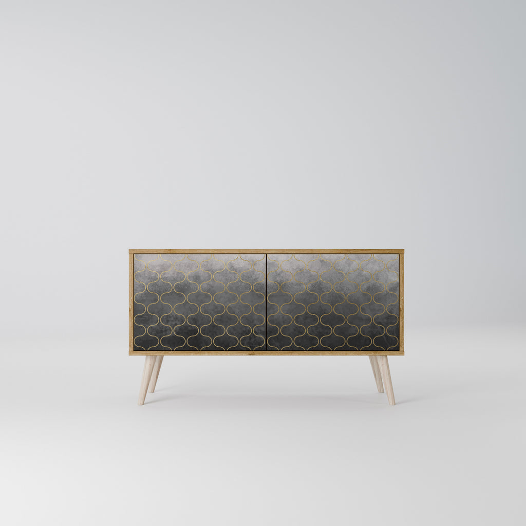 TESSELATED GRAYISH Συμπαγές έπιπλο τηλεόρασης 2-θυρών