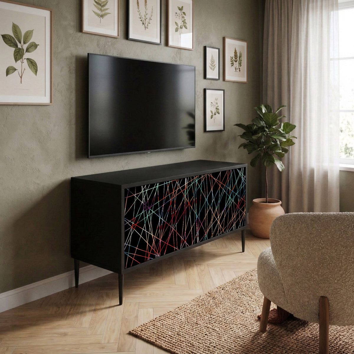 LUMINOUS SNARE Compact 2-Door TV Cabinet