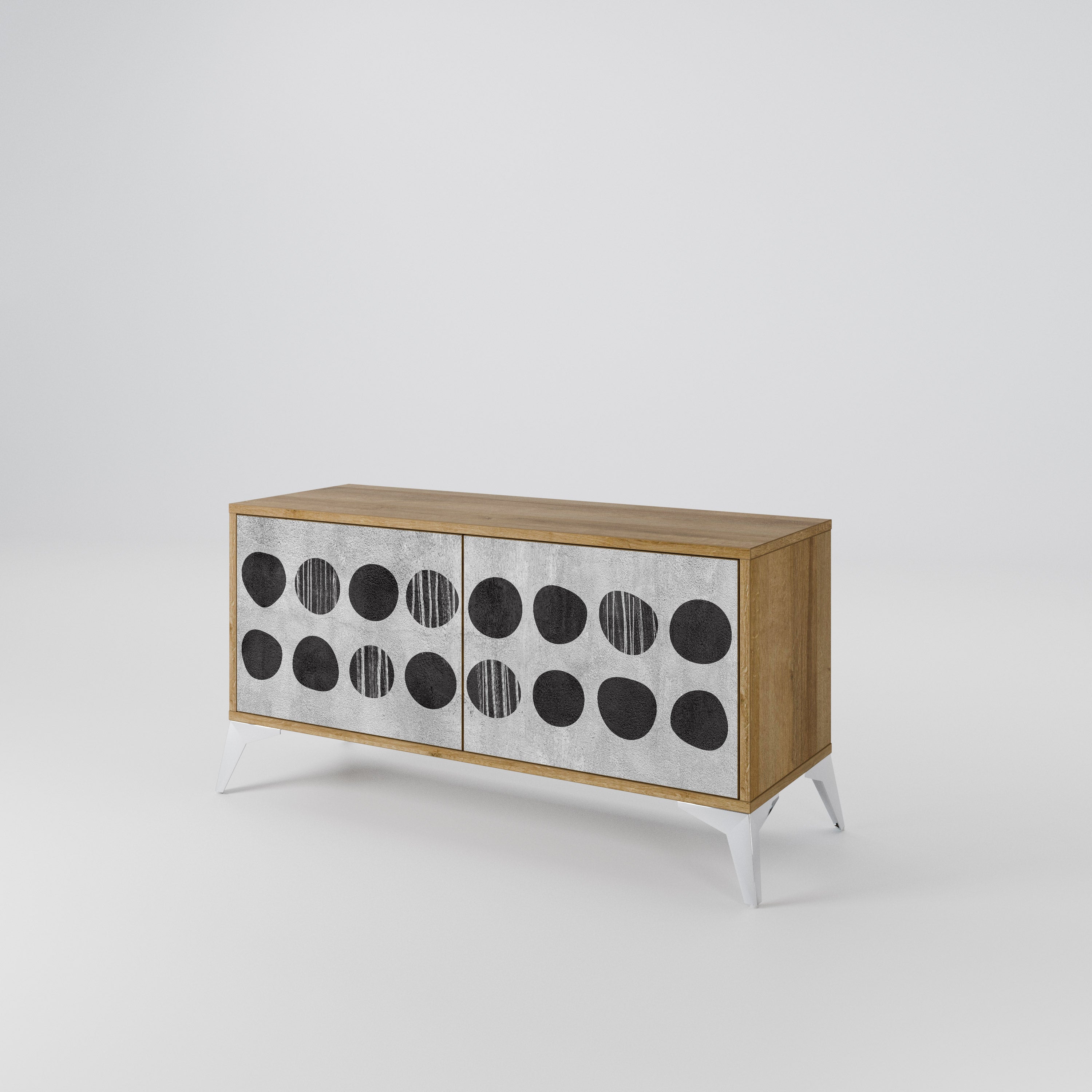 GHOSTLY GRADIENTS Compact 2-Door TV Cabinet