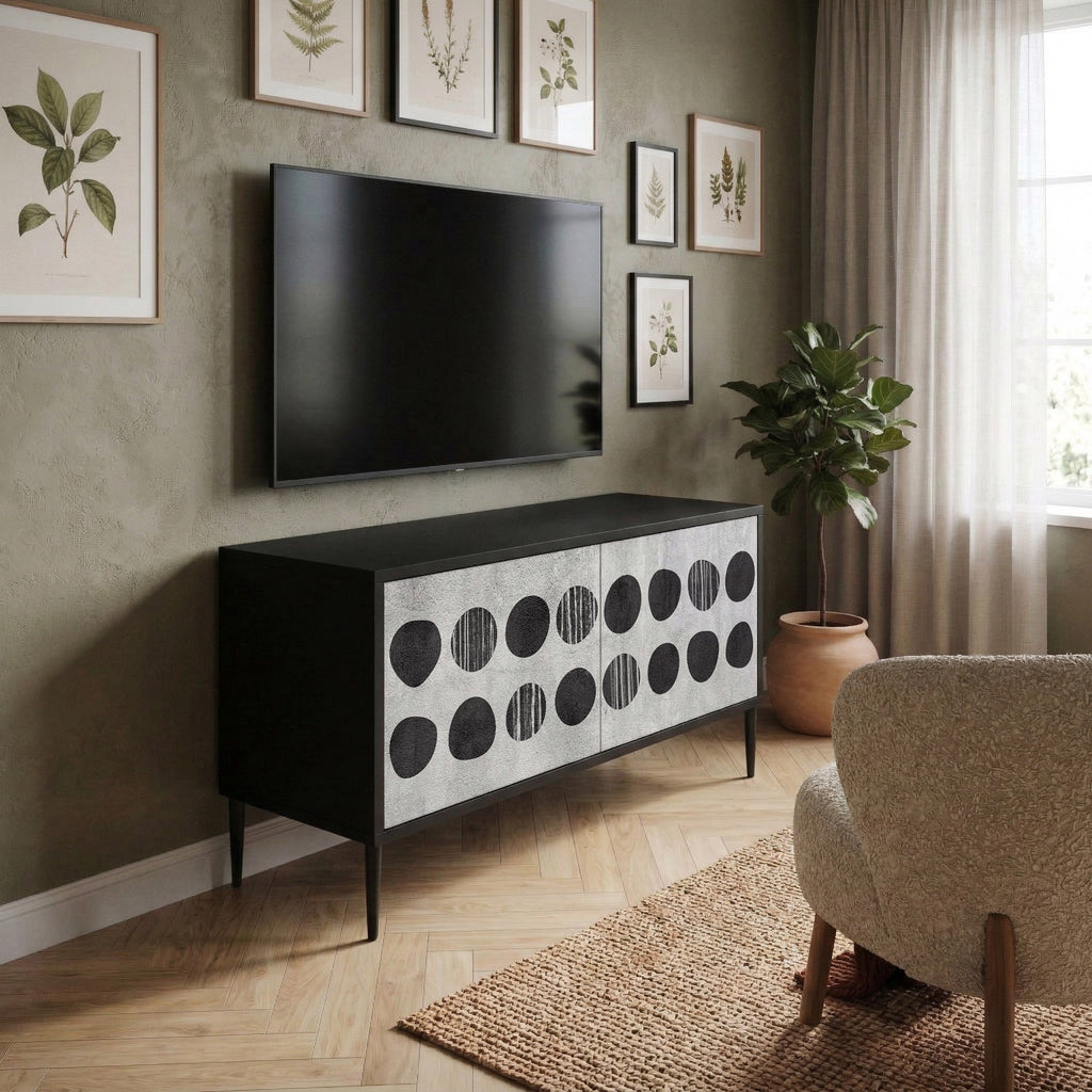 GHOSTLY GRADIENTS Compact 2-Door TV Cabinet