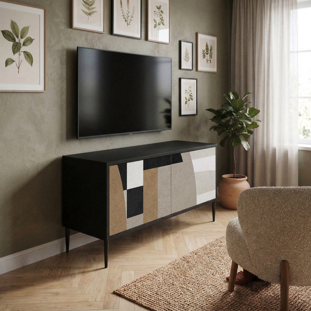 DELICATE MEMENTO Compact 2-Door TV Cabinet