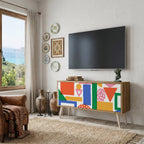 GEOMETRIC GLIMMER Compact 2-Door TV Cabinet