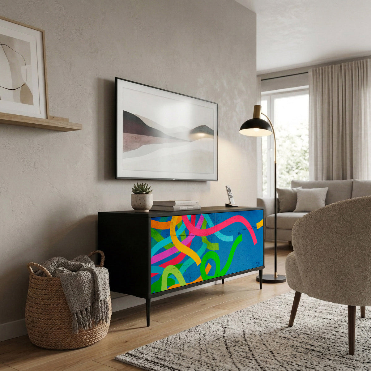 STREAMER TANGLE Compact 2-Door TV Cabinet