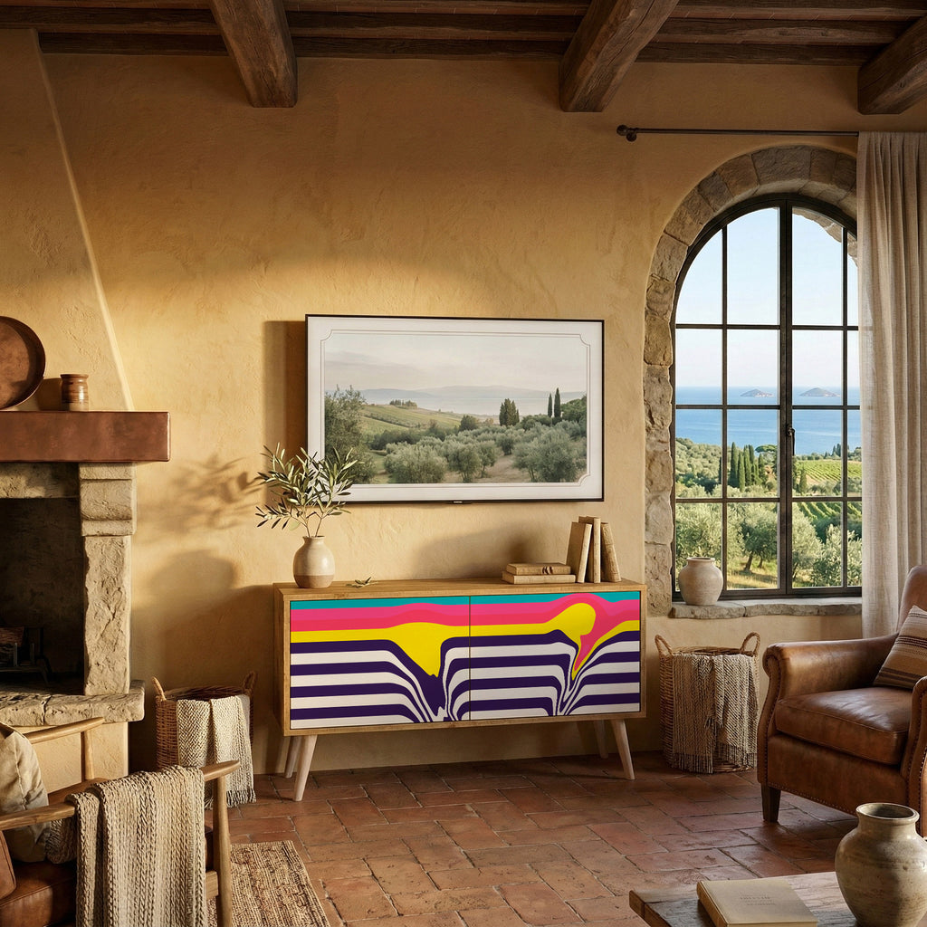 TONE COLLAPSE Συμπαγές έπιπλο τηλεόρασης 2-θυρών