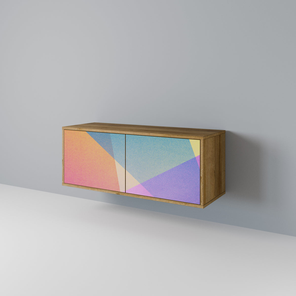 BRIGHT GEOMETRY Compact 2-Door TV Cabinet