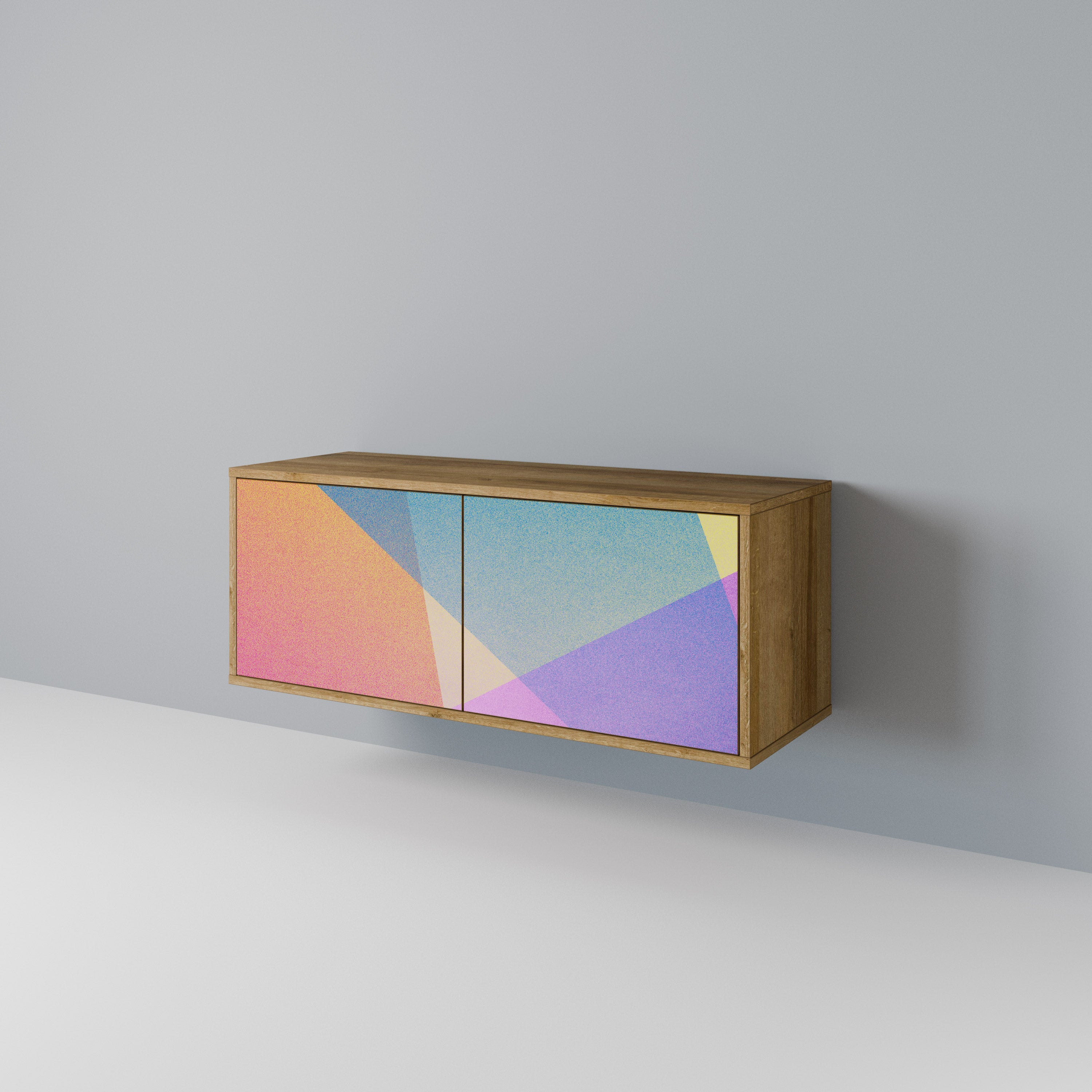 BRIGHT GEOMETRY Compact 2-Door TV Cabinet