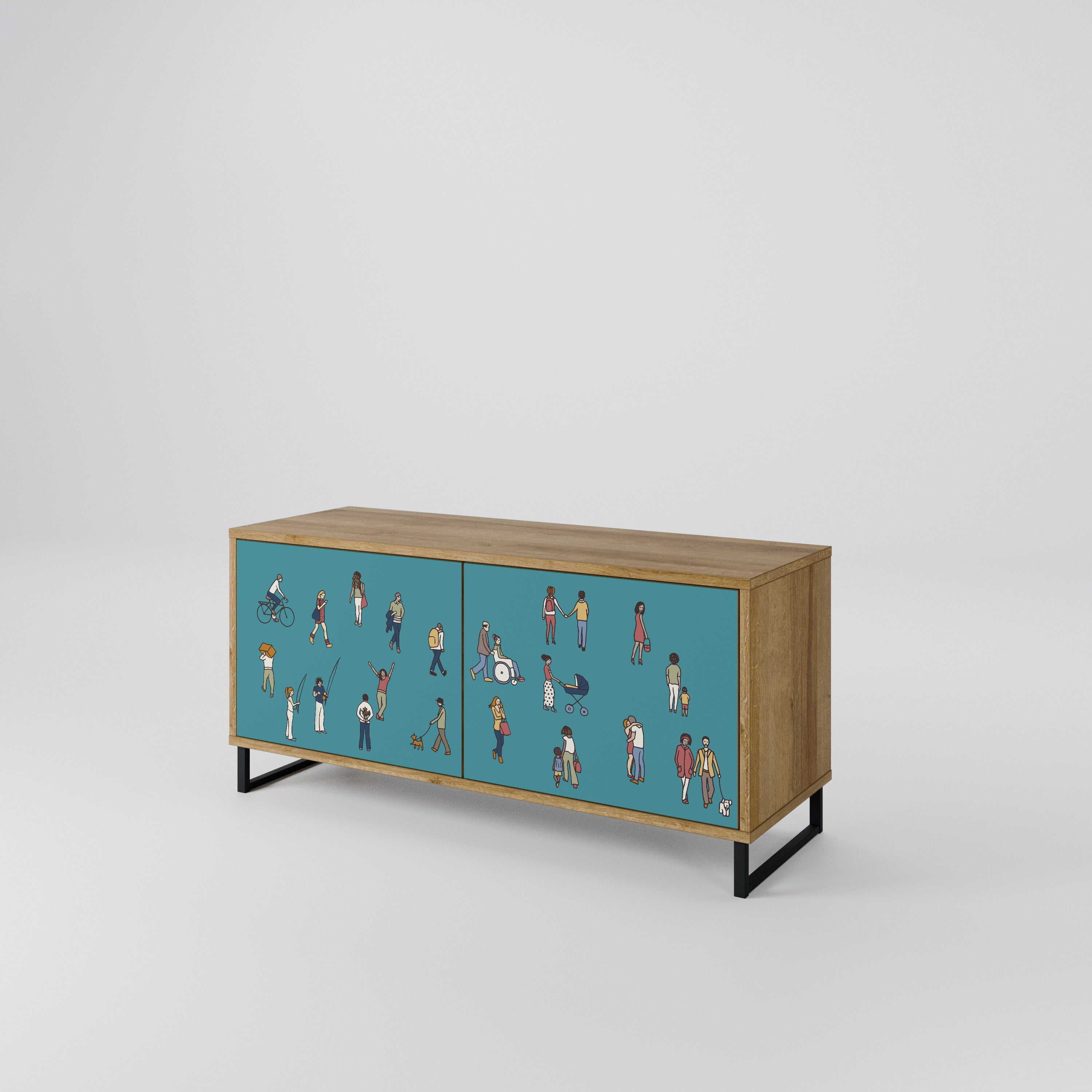 COLLECTIVE STREAM Compact 2-Door TV Cabinet