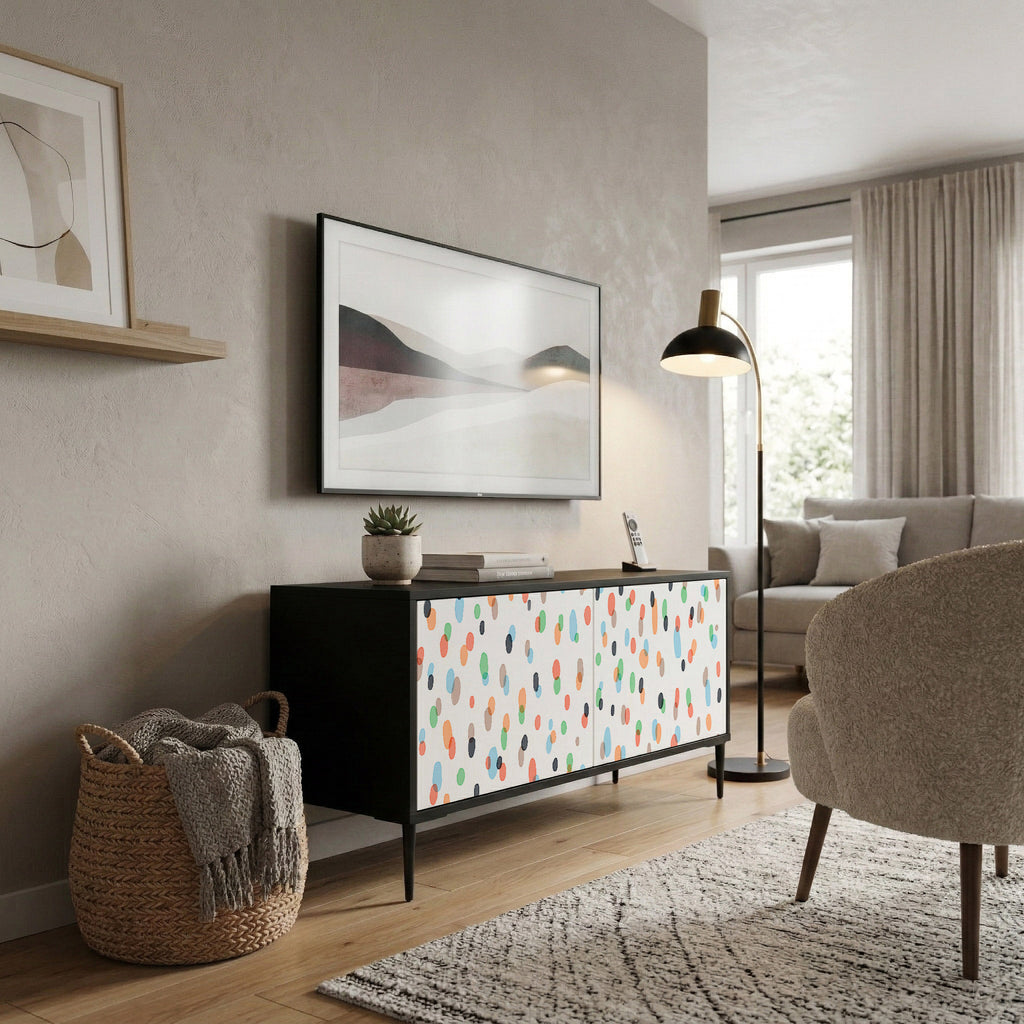 ENERGETIC SPOTS Compact 2-Door TV Cabinet