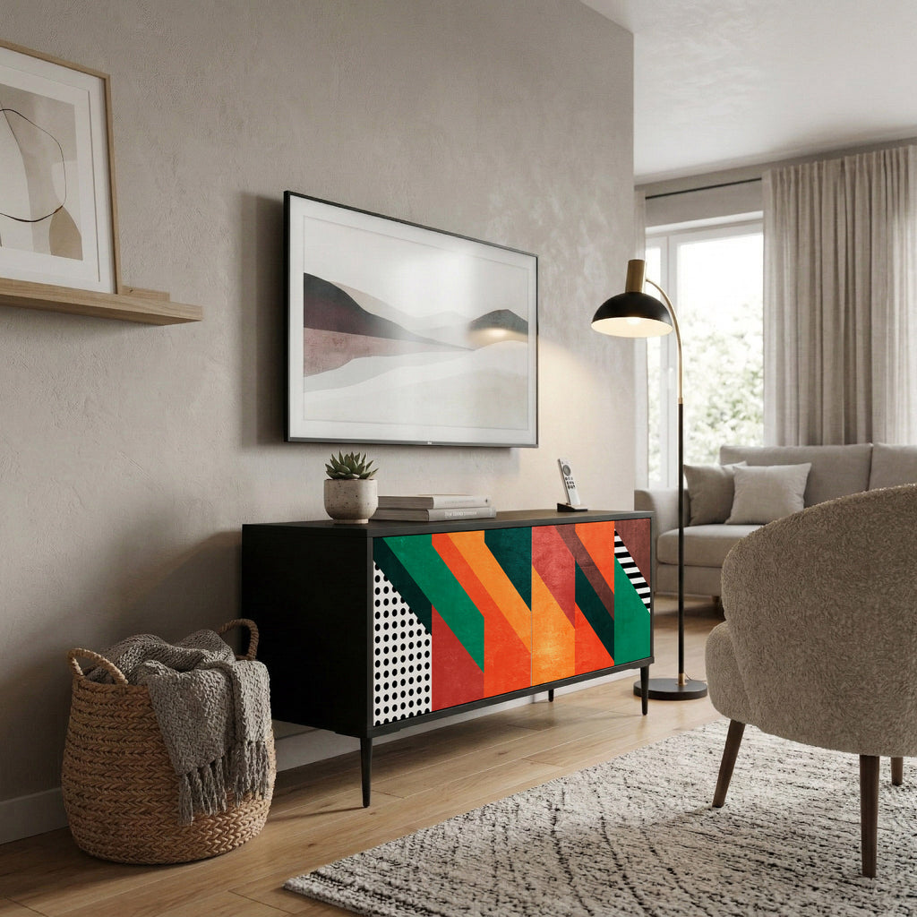 MAKESHIFT ARTISTRY Compact 2-Door TV Cabinet