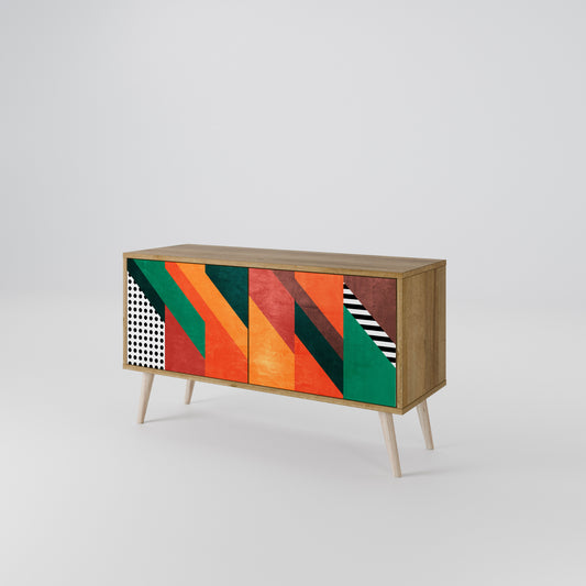 MAKESHIFT ARTISTRY Compact 2-Door TV Cabinet