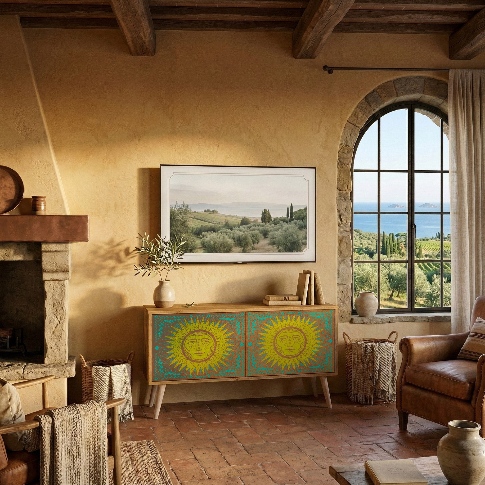 SUNSHINE EULOGY Compact 2-Door TV Cabinet