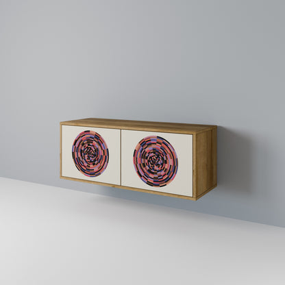 BROWN CIRCLES Συμπαγές έπιπλο τηλεόρασης 2-θυρών