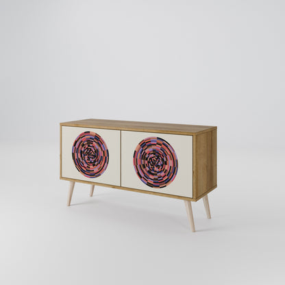BROWN CIRCLES Συμπαγές έπιπλο τηλεόρασης 2-θυρών