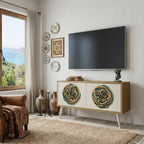 GREEN CIRCLES Compact 2-Door TV Cabinet