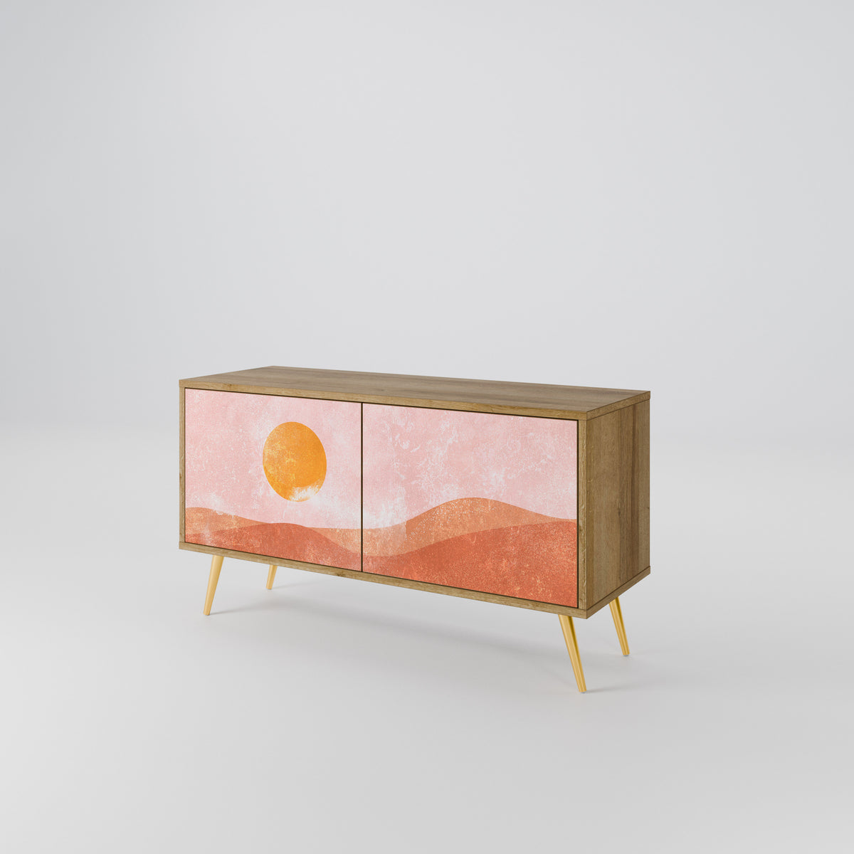 LUMINOUS SUNLIGHT Compact 2-Door TV Cabinet