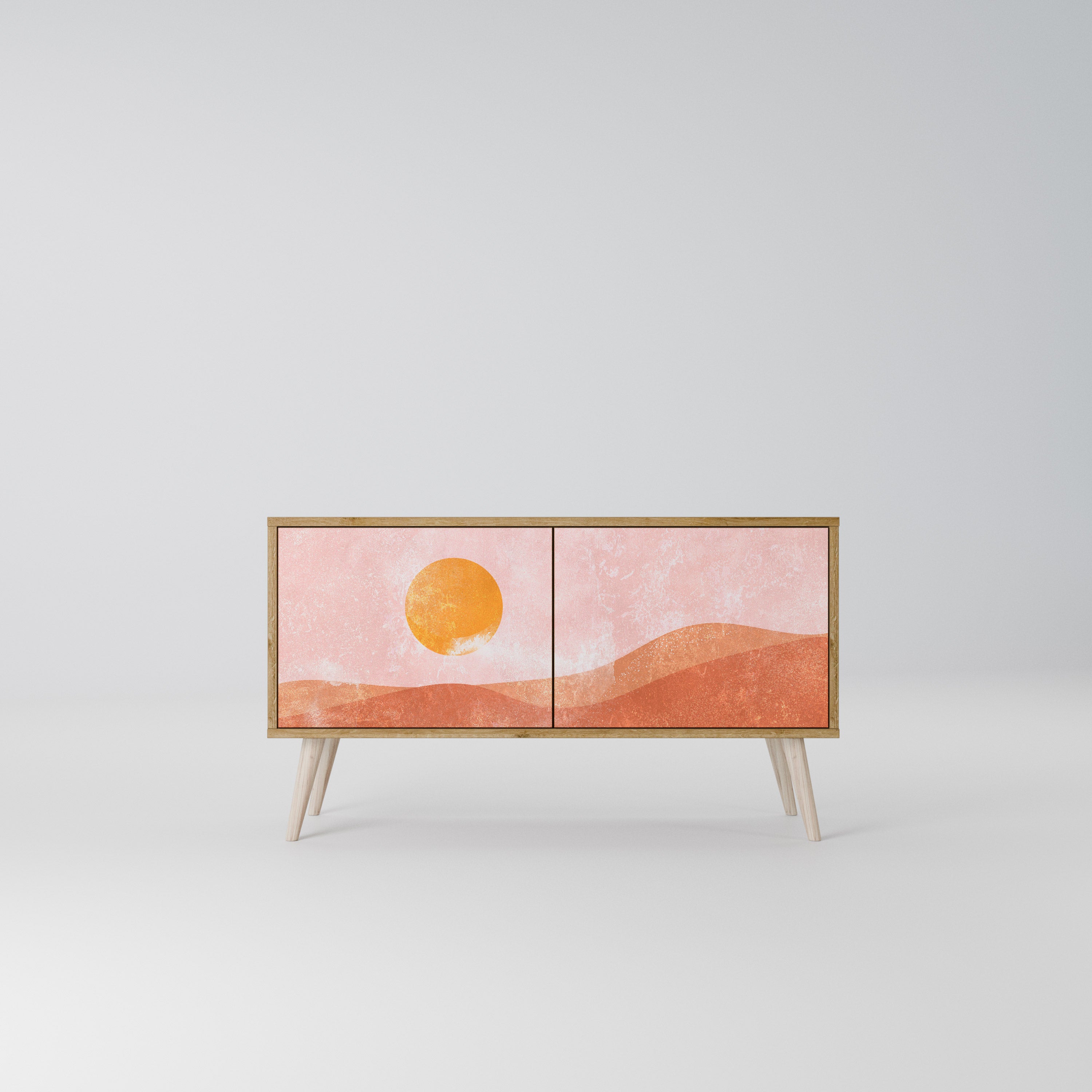 LUMINOUS SUNLIGHT Compact 2-Door TV Cabinet