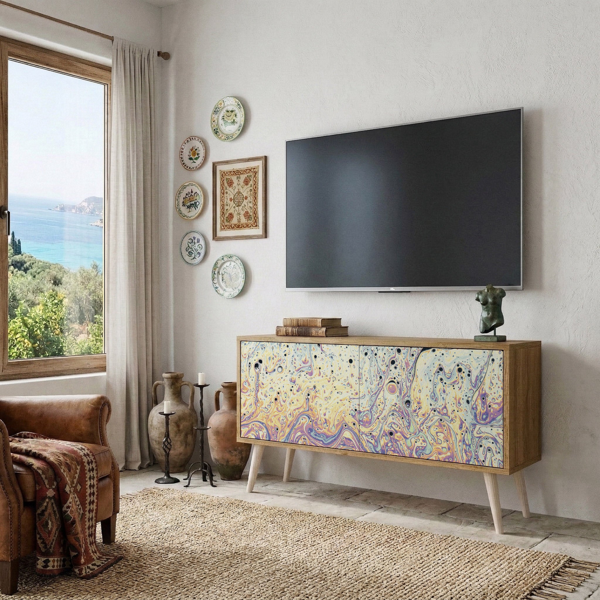 MOSAIC OF COLORS Compact 2-Door TV Cabinet