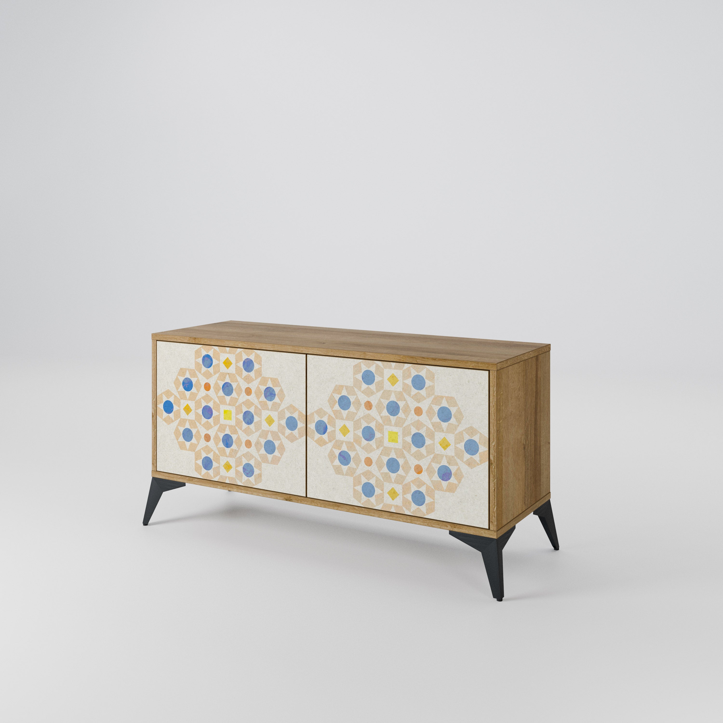 PATTERNED PRISM Compact 2-Door TV Cabinet