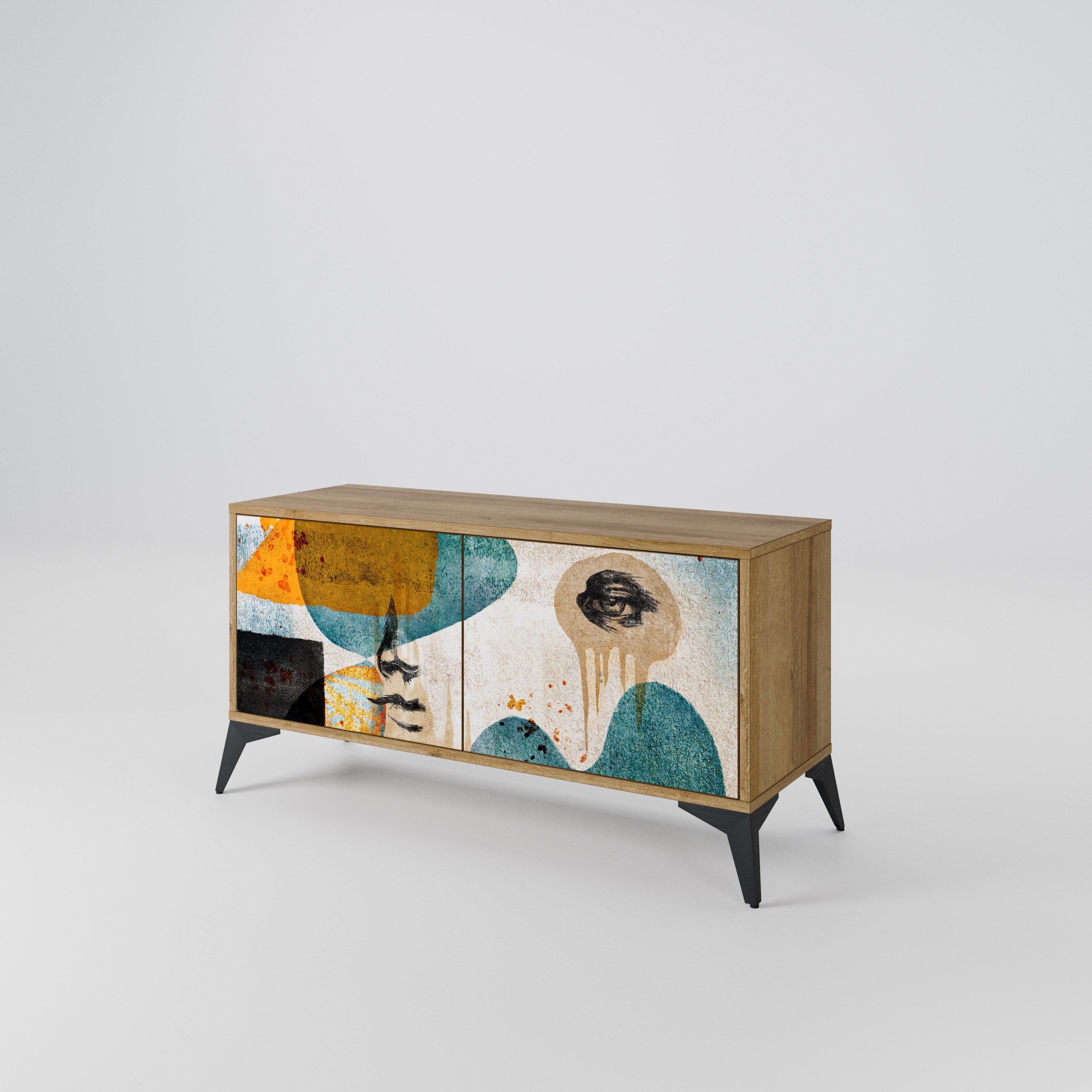 ABSTRACT FACES Συμπαγές έπιπλο τηλεόρασης 2-θυρών