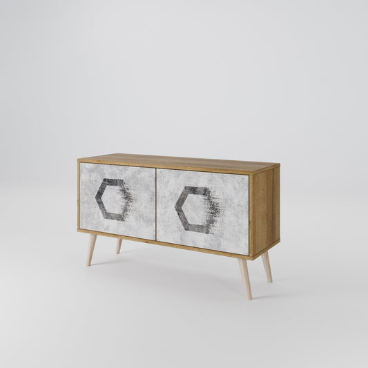 HEXAGONAL FIGURES Συμπαγές έπιπλο τηλεόρασης 2-θυρών