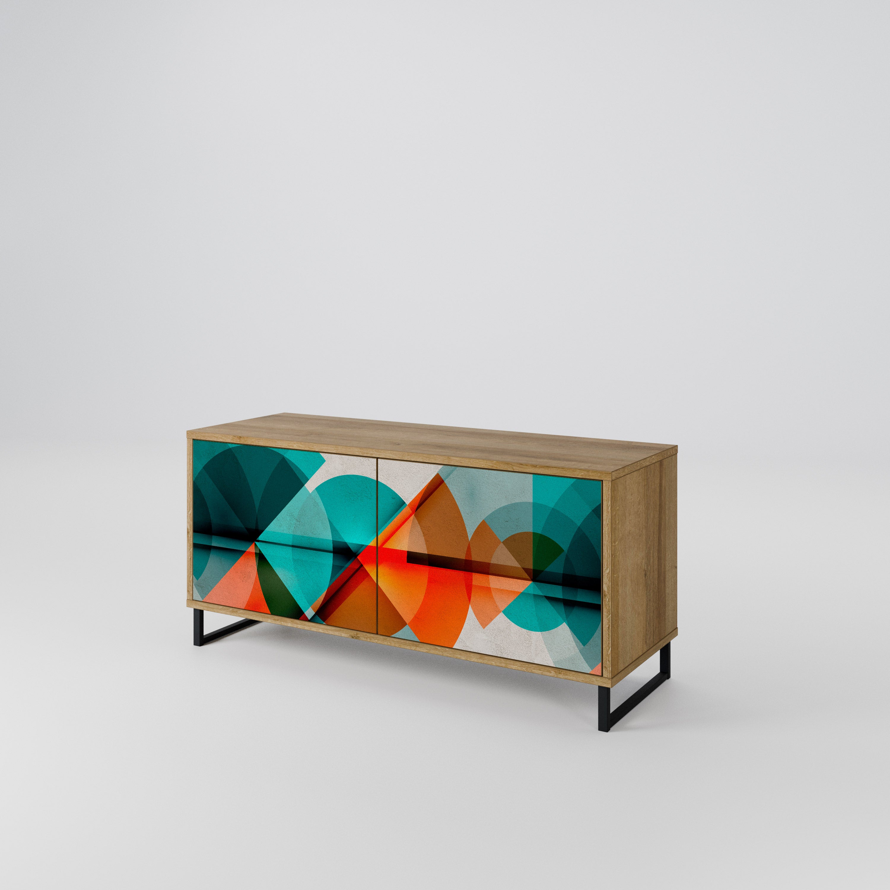 CIRCULAR RHAPSODY Compact 2-Door TV Cabinet