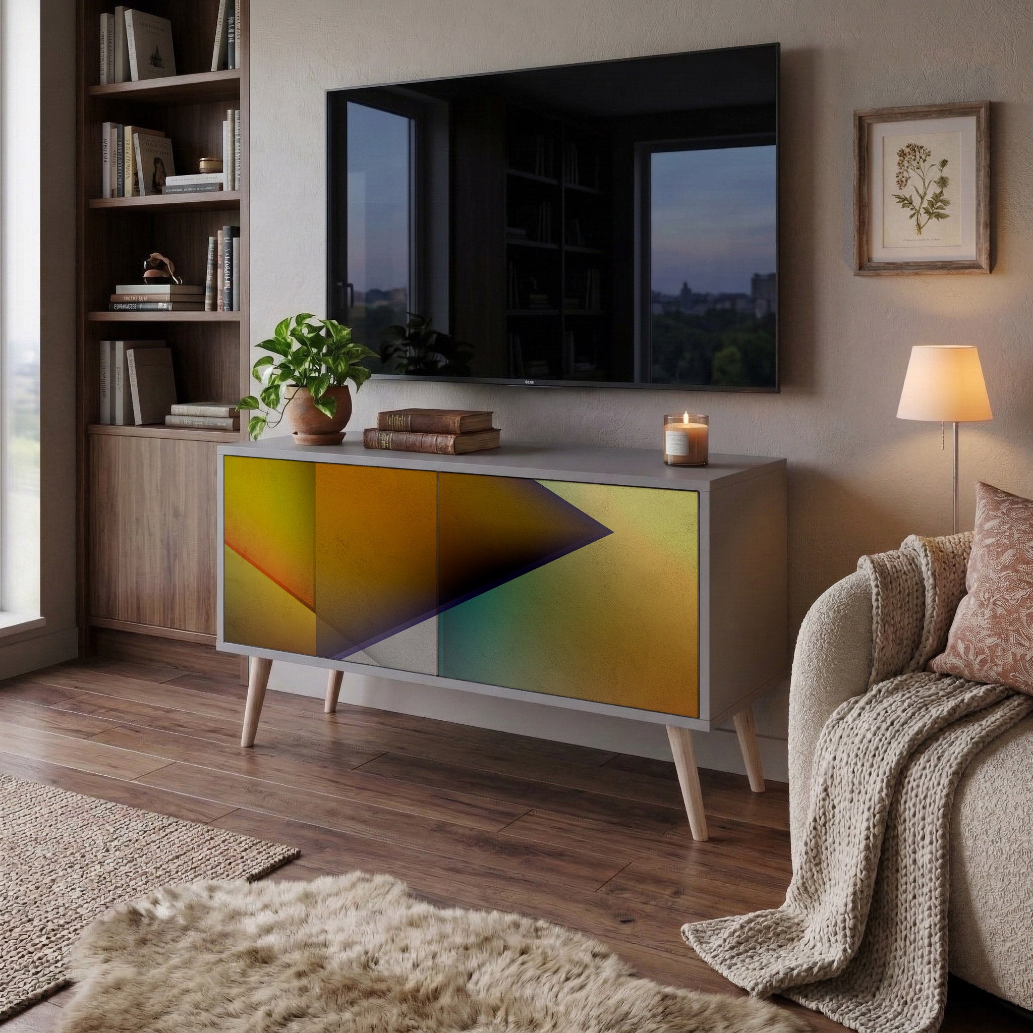 PIERCING SHARPNESS Compact 2-Door TV Cabinet