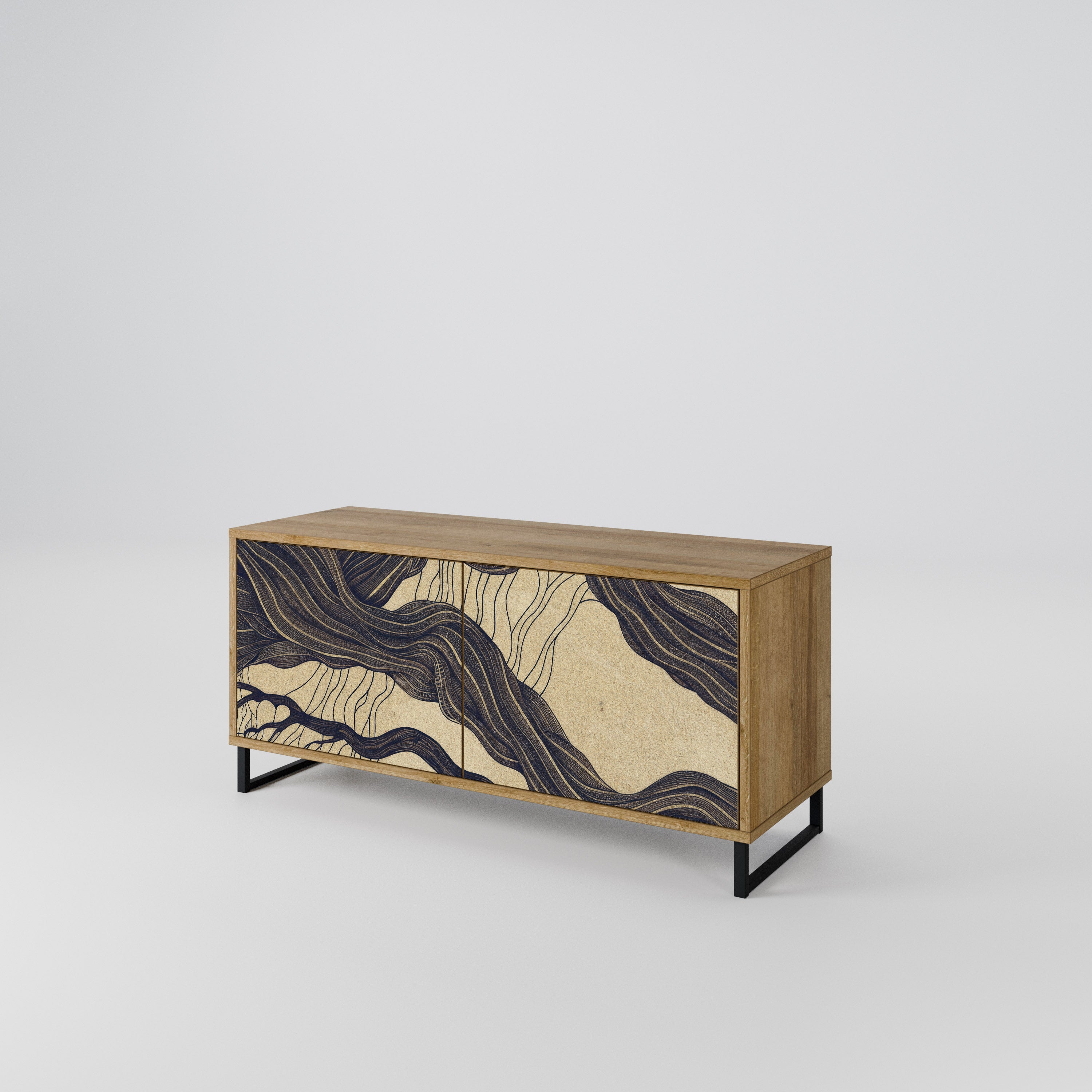 UNIFIED FRAGMENTS Compact 2-Door TV Cabinet