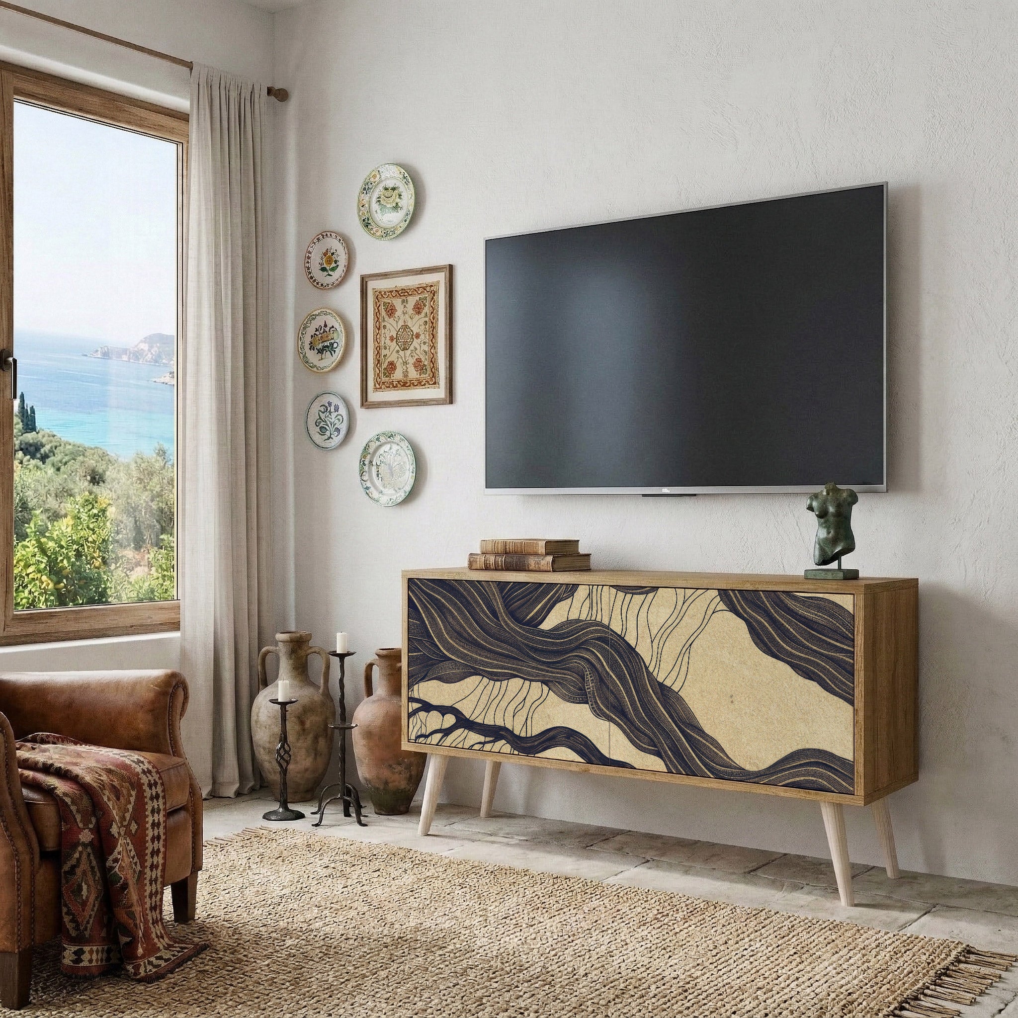 UNIFIED FRAGMENTS Compact 2-Door TV Cabinet