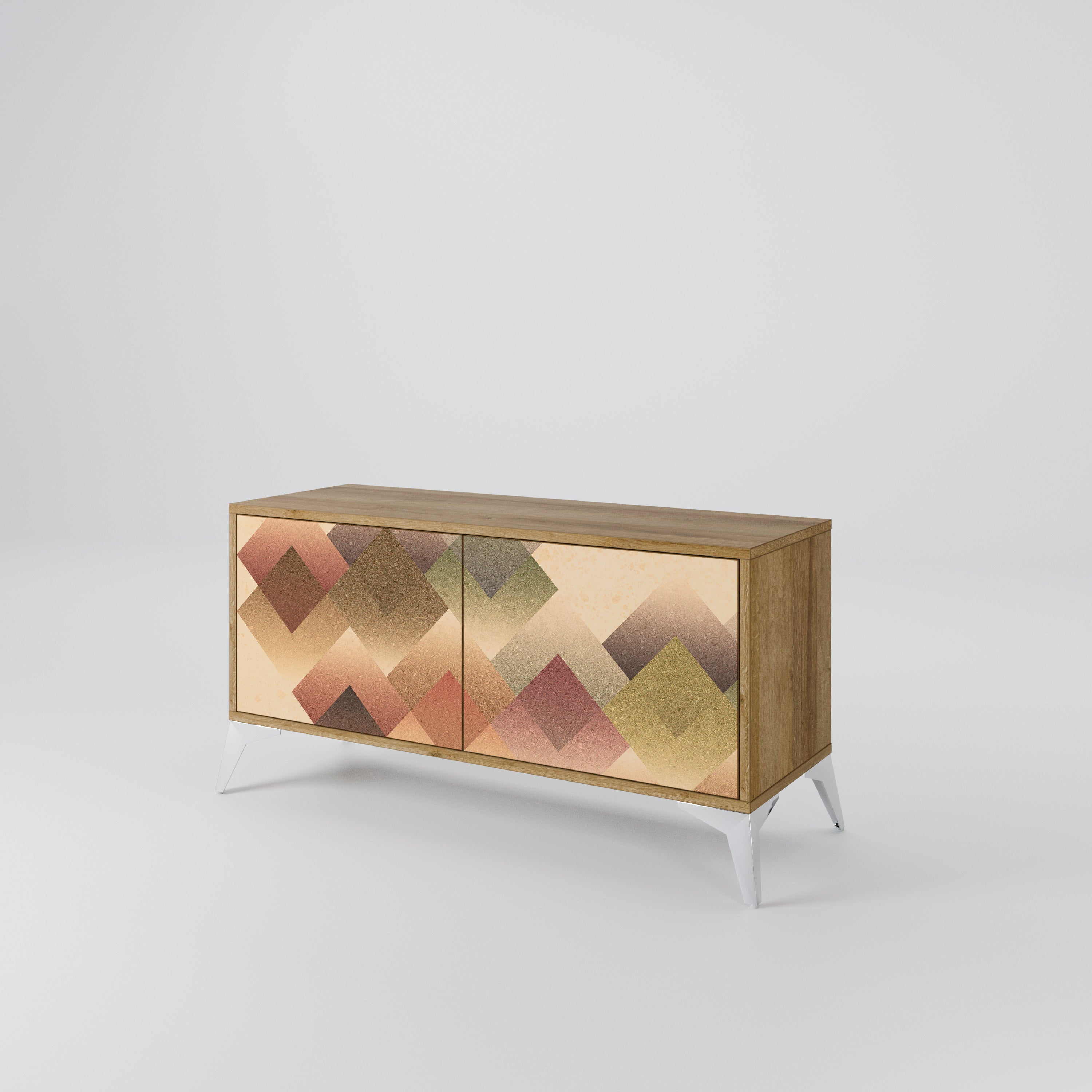 GEOMETRIC FUSION Compact 2-Door TV Cabinet