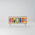 GEOMETRIC SHINE Compact 2-Door TV Cabinet