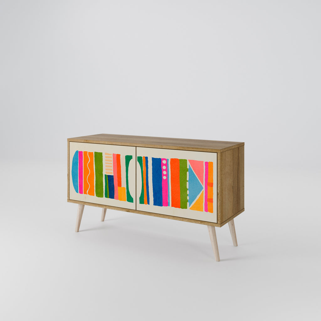 GEOMETRIC SHINE Compact 2-Door TV Cabinet