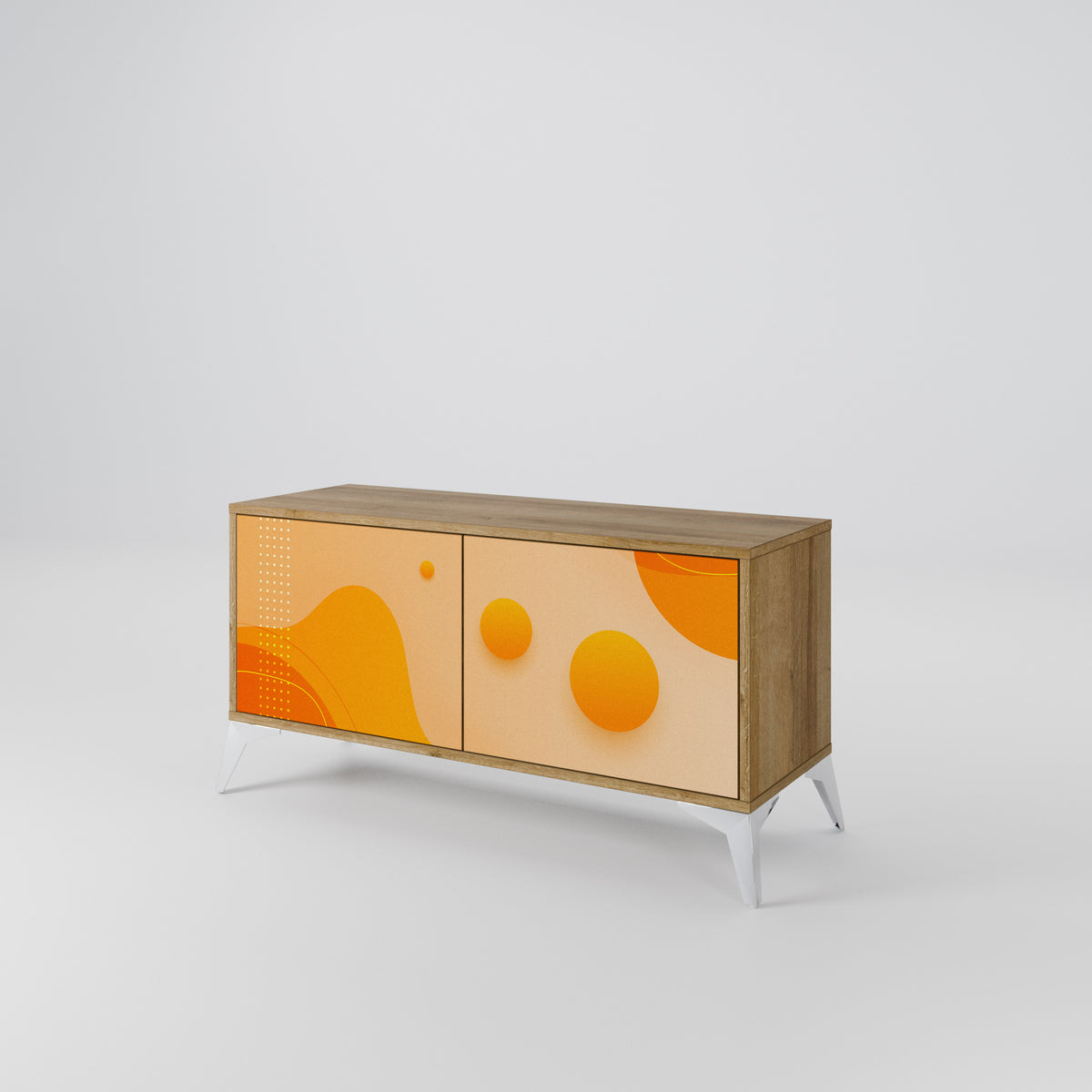 ORANGE ARRANGEMENT Compact 2-Door TV Cabinet