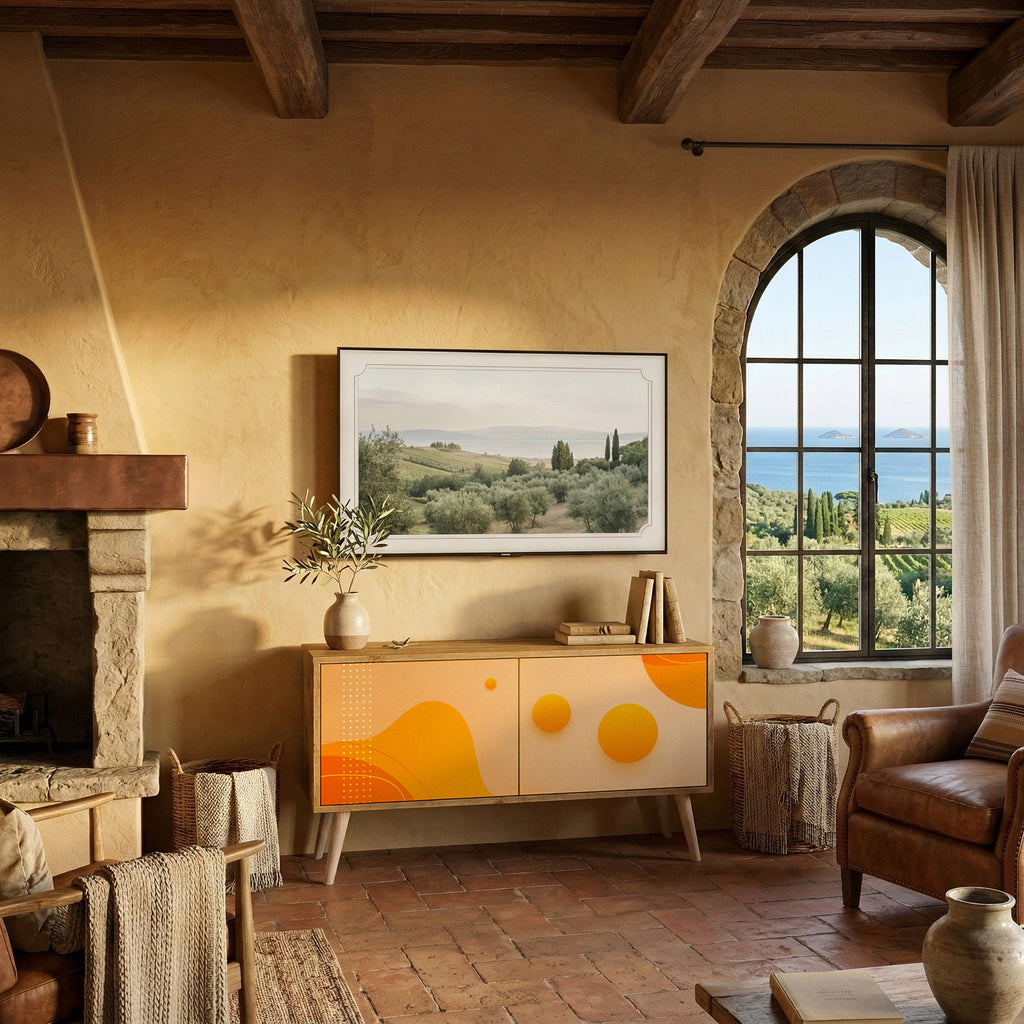 ORANGE ARRANGEMENT Συμπαγές έπιπλο τηλεόρασης 2-θυρών