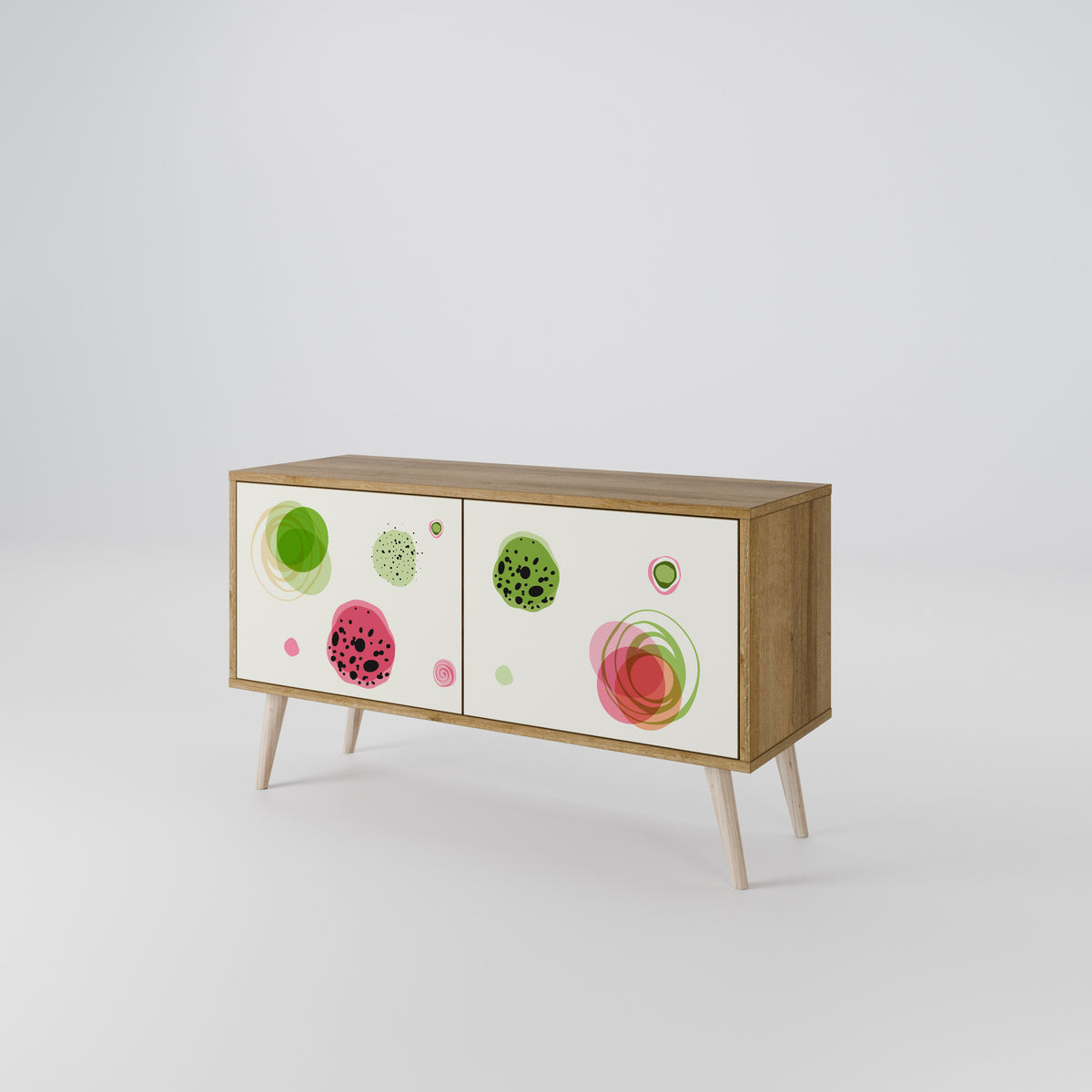 COLORFUL COSMOS Compact 2-Door TV Cabinet
