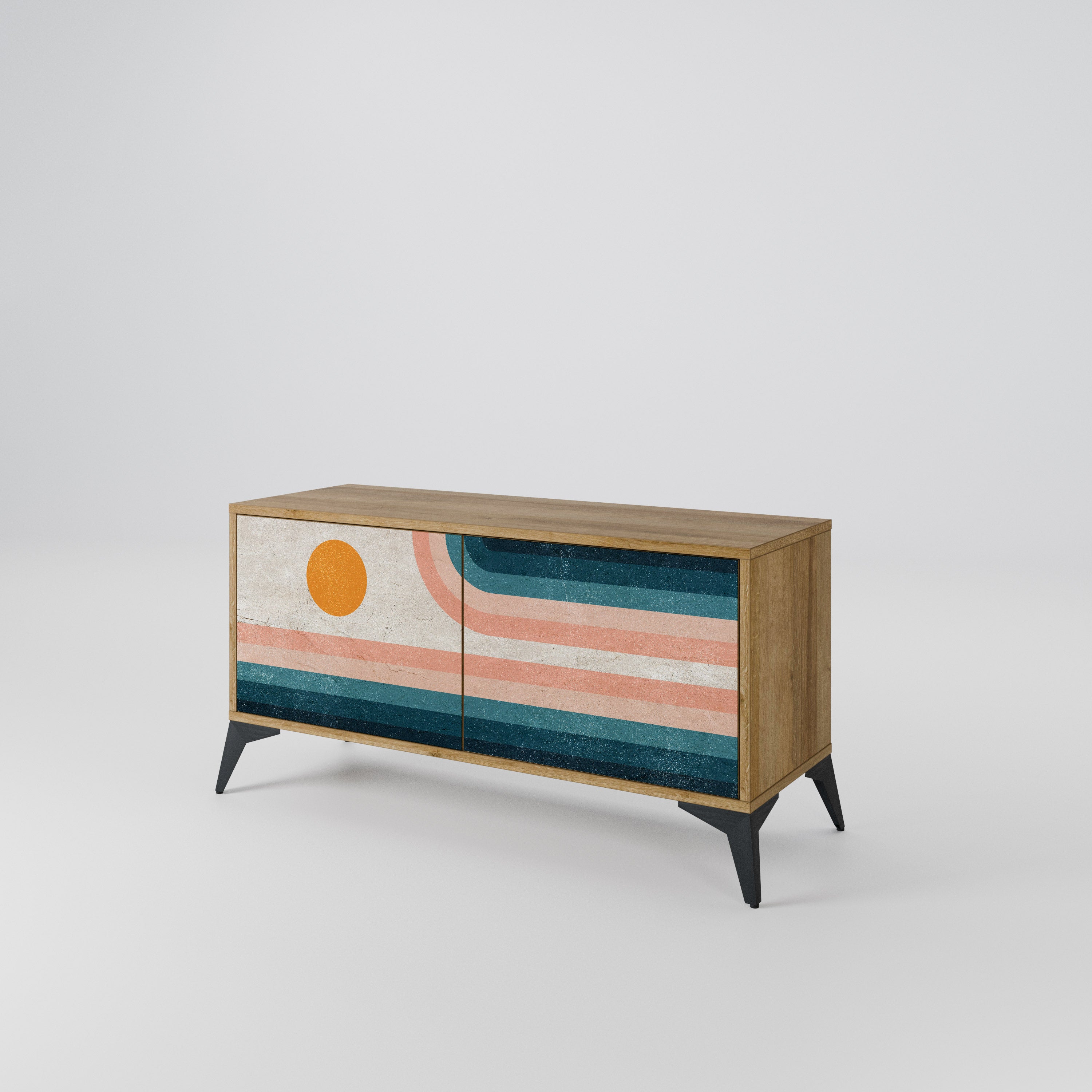 TWO HALVES Συμπαγές έπιπλο τηλεόρασης 2-θυρών