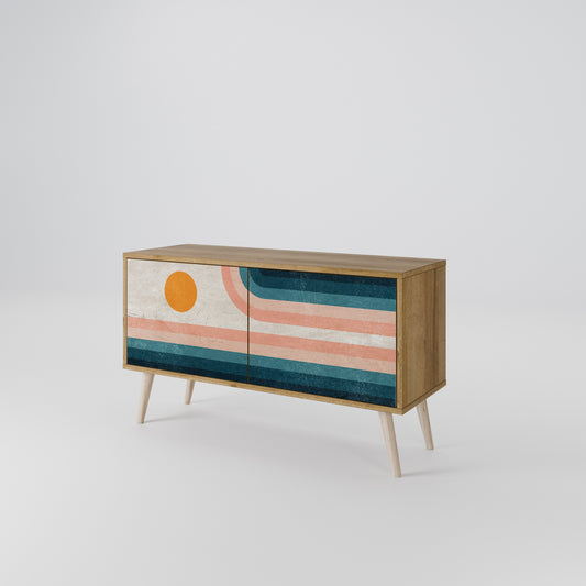 TWO HALVES Compact 2-Door TV Cabinet