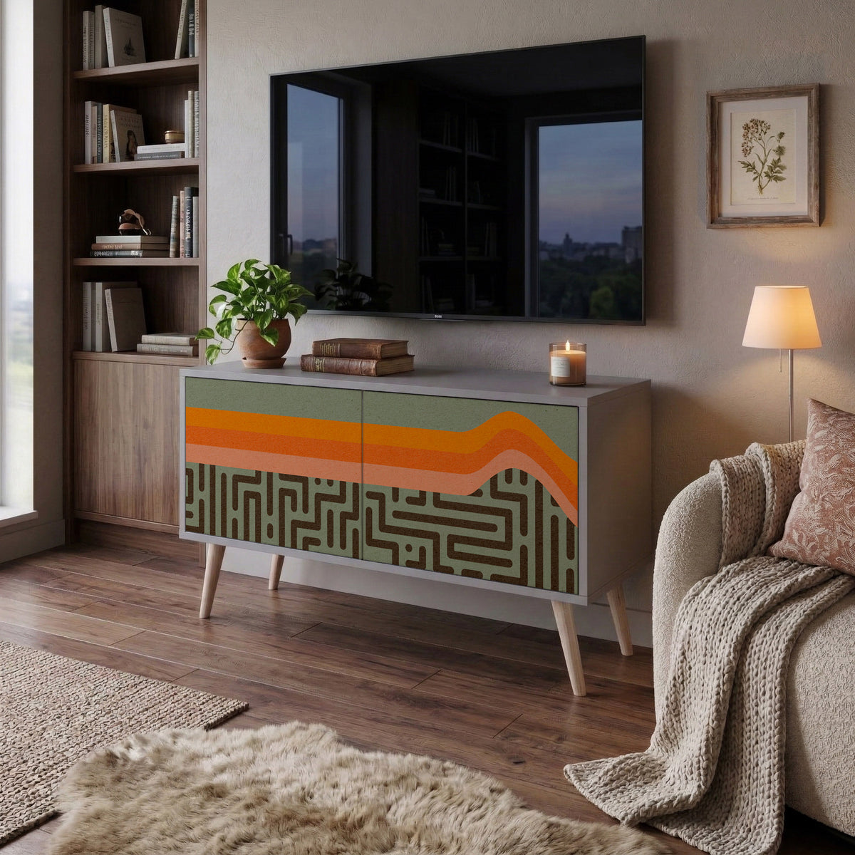 SIMPLE SOLUTIONS Compact 2-Door TV Cabinet