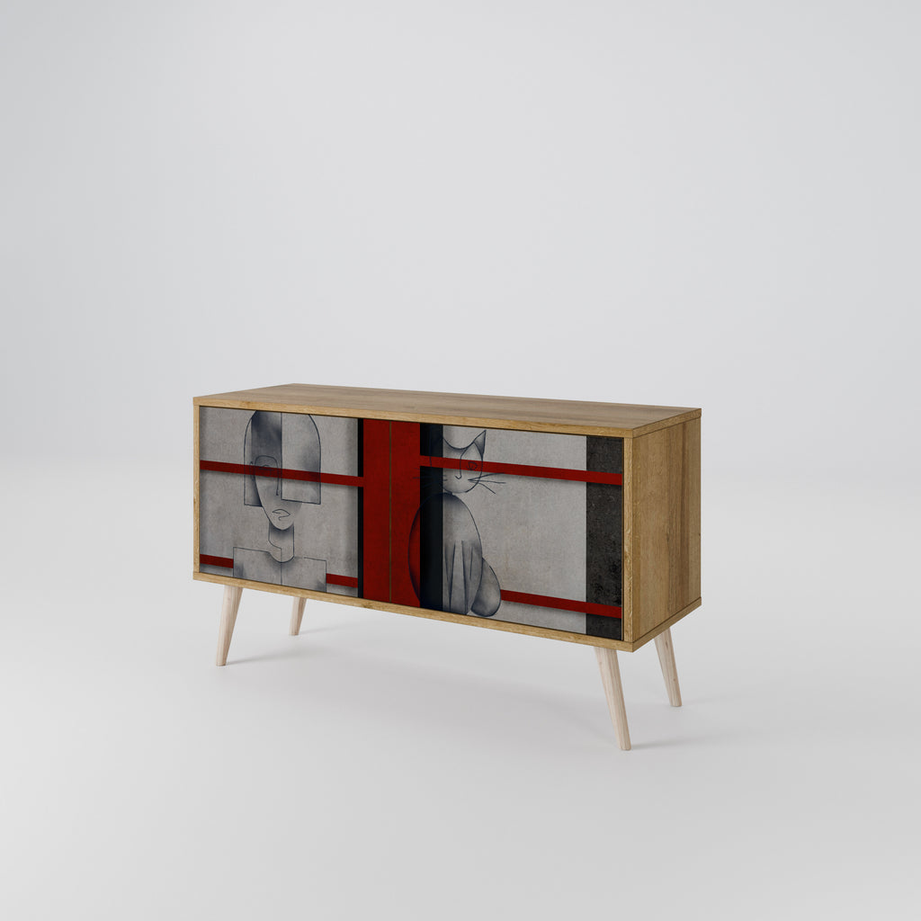 GRAY FIGURES Συμπαγές έπιπλο τηλεόρασης 2-θυρών