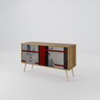 GRAY FIGURES Συμπαγές έπιπλο τηλεόρασης 2-θυρών