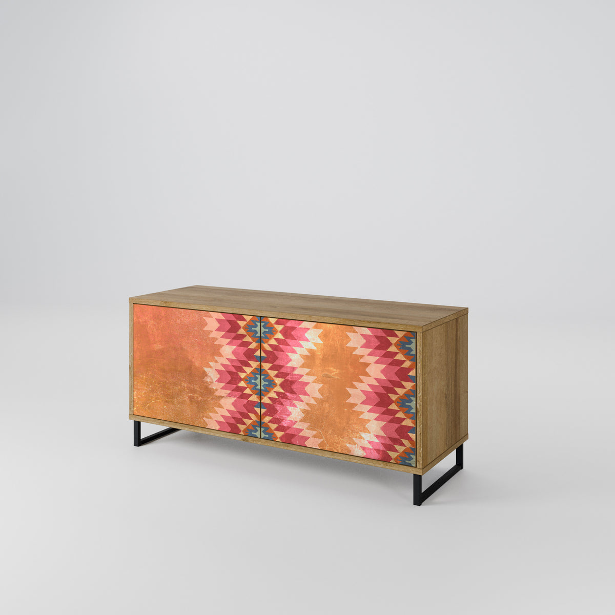 INDIAN FOLK Compact 2-Door TV Cabinet