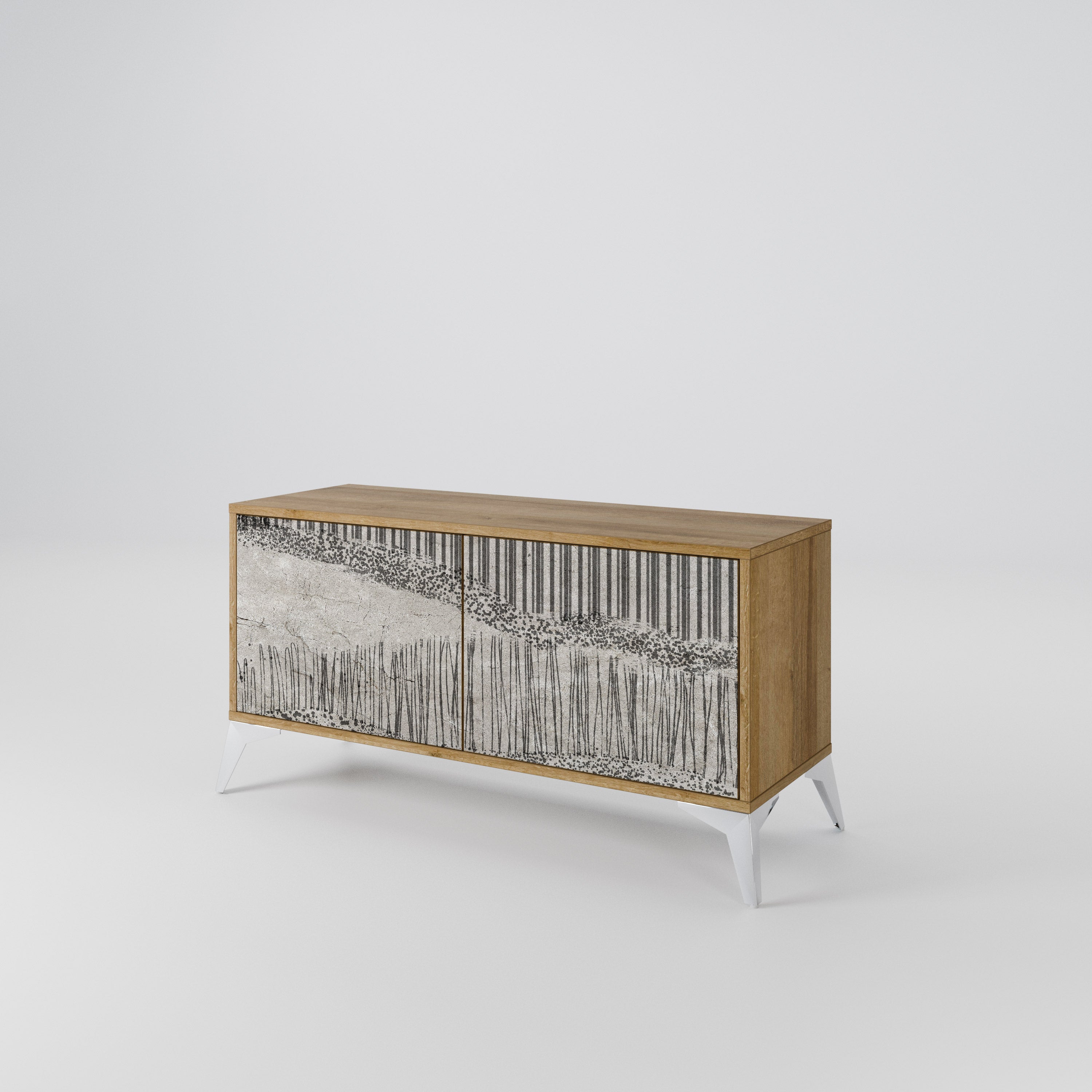 GRAIN LINES Συμπαγές έπιπλο τηλεόρασης 2-θυρών