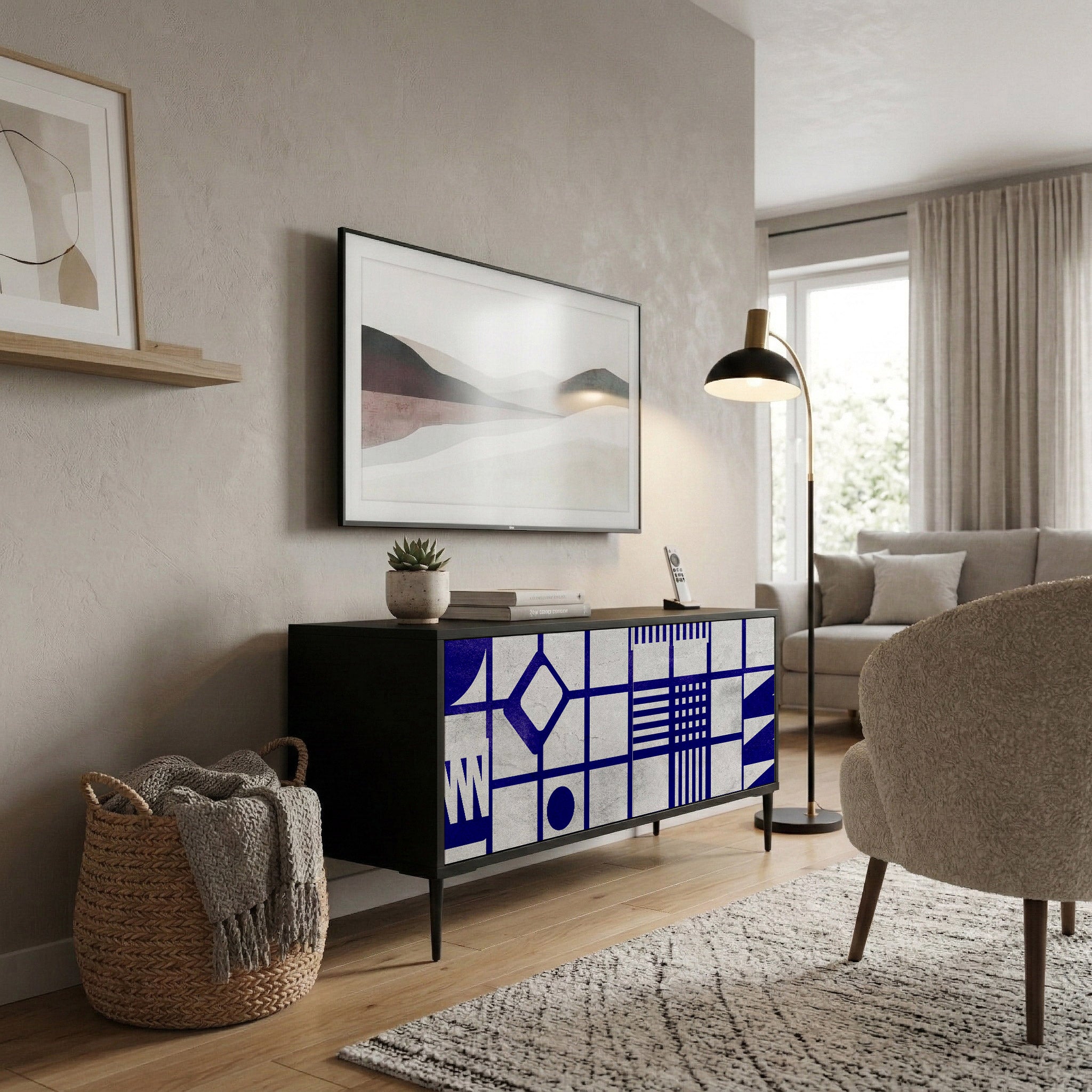 THE RIGHT PLACES Συμπαγές έπιπλο τηλεόρασης 2-θυρών