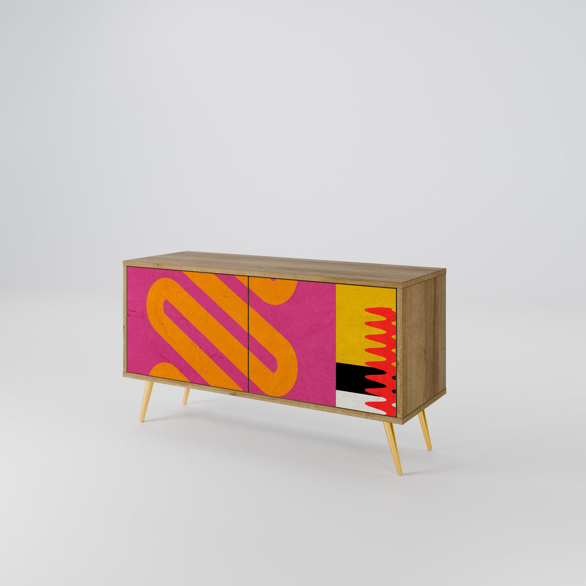 VIVID ART Compact 2-Door TV Cabinet