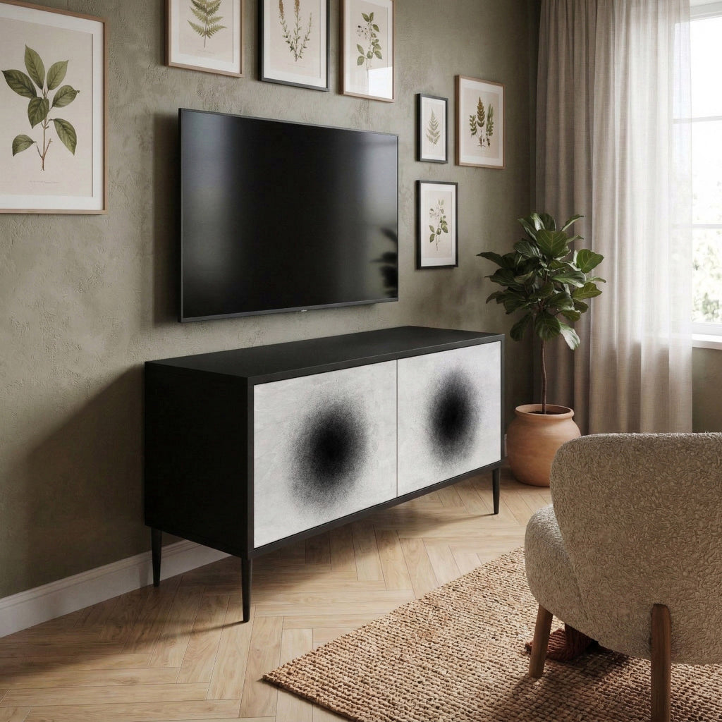 BLACK HOLE Compact 2-Door TV Cabinet
