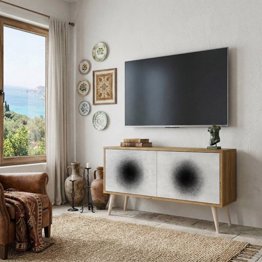 BLACK HOLE Compact 2-Door TV Cabinet