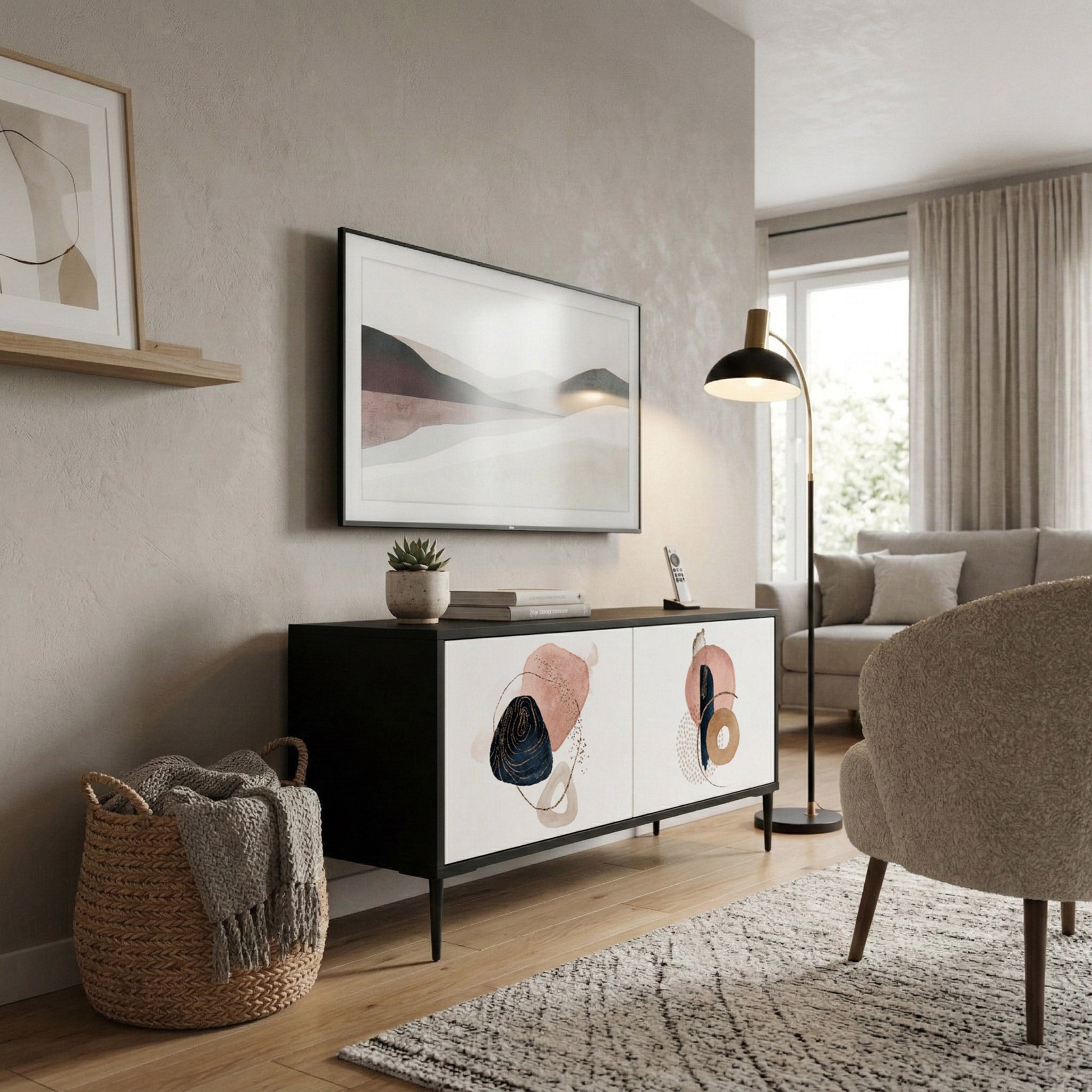 COLORFUL SHAPES Συμπαγές έπιπλο τηλεόρασης 2-θυρών